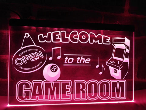 Image of Welcome to the Game Room Illuminated Sign