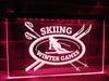 Skiing Winter Games Illuminated Sign