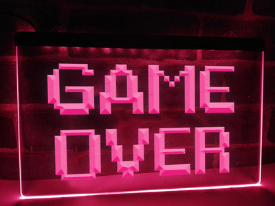 Game Over Illuminated Sign