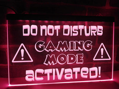 Do Not Disturb Gaming Mode Activated Illuminated Sign