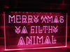 Merry Christmas Ya Filthy Animal Illuminated Sign