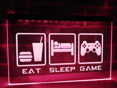 Eat Sleep Game Illuminated Sign