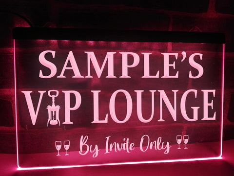 Image of VIP Lounge Personalized Illuminated Sign