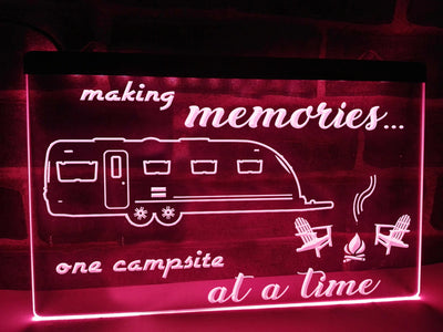 Making Memories in Large Travel Trailer Illuminated Sign