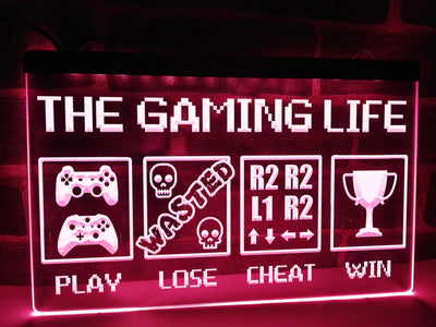 The Gaming Life Illuminated Sign