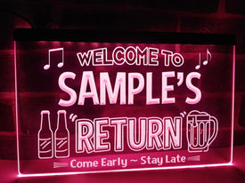 Welcome to the Return Personalized Illuminated Sign