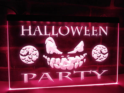 Halloween Party Illuminated Sign