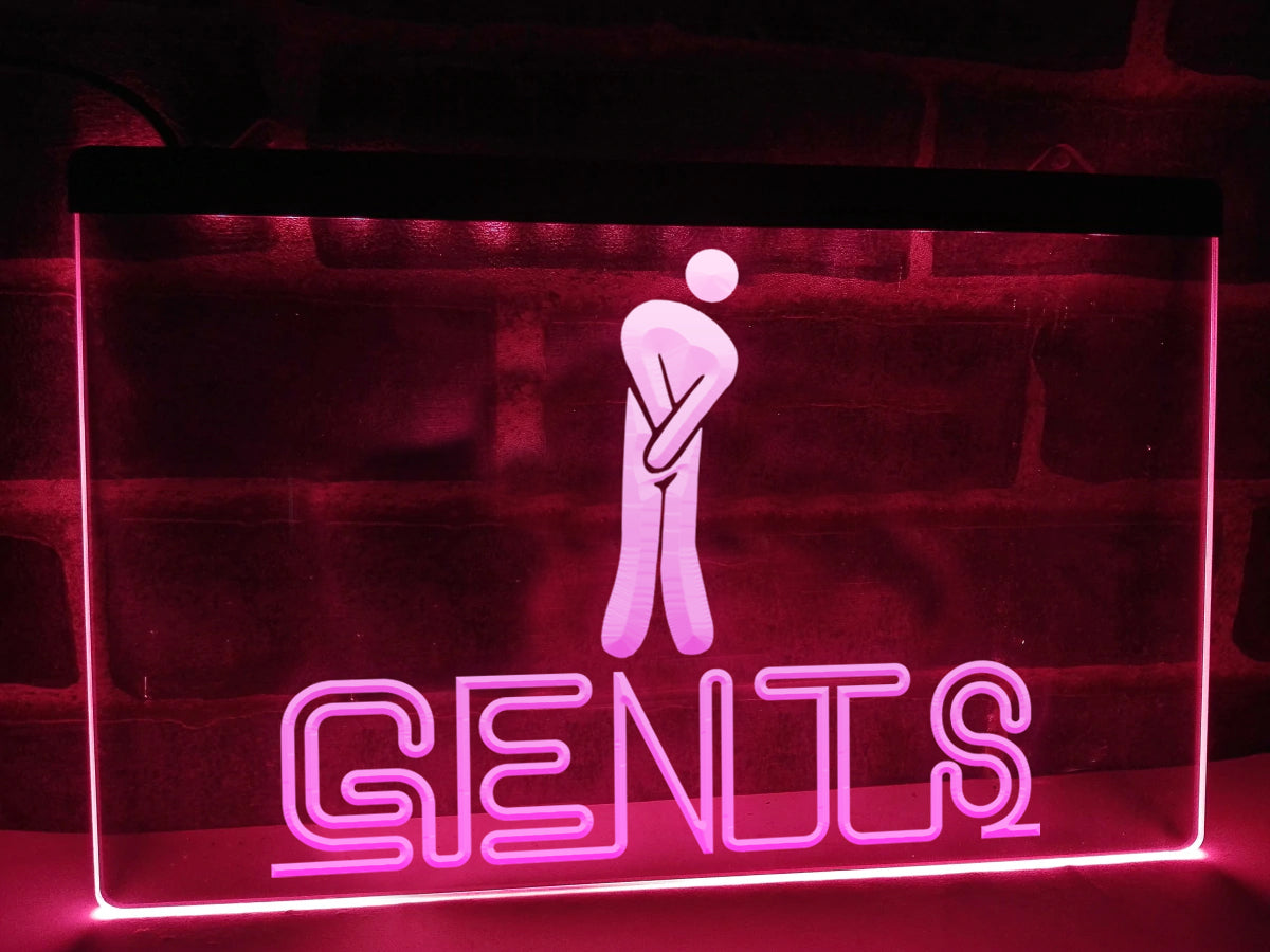 Gents Restroom Illuminated Sign