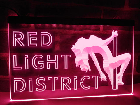 Image of Red Light District Illuminated Sign