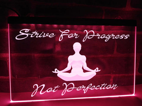 Image of Strive For Progress Illuminated Sign