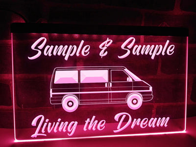 T4 Living the Dream Personalized Illuminated Sign