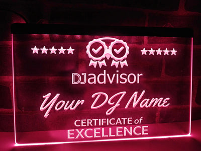 DJ Advisor Personalized Illuminated Sign