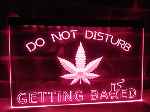Image of Getting baked Cannabis pink neon sign 