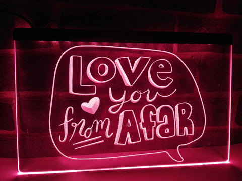 Image of Love You From Afar Illuminated Sign