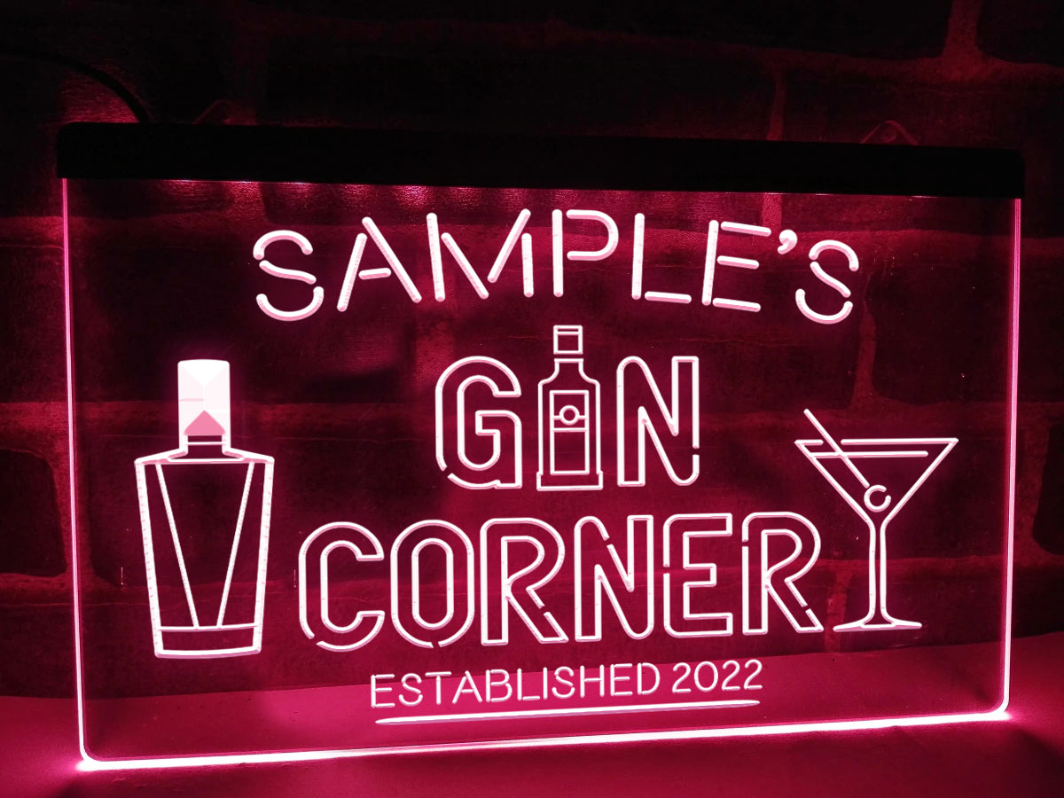 Corner deals neon light