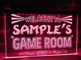 Welcome To My Game Room Personalized Illuminated Sign