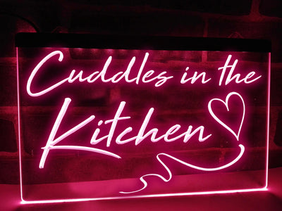 Cuddles in the Kitchen Illuminated Sign