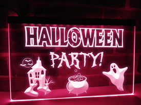 Spooky Halloween Party Illuminated Sign
