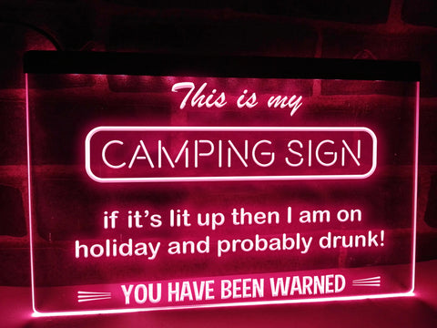 My Camping Sign Illuminated LED Neon Sign