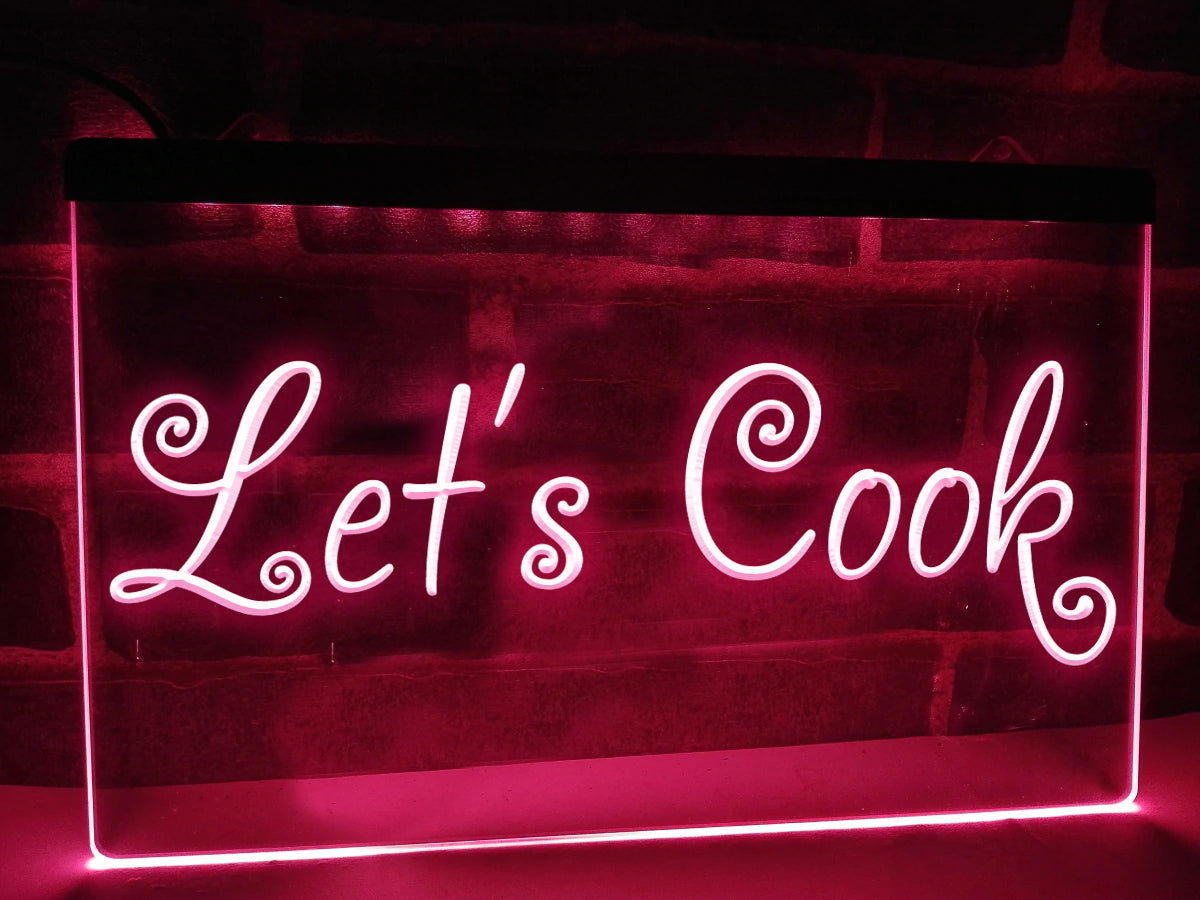 Let's Cook Illuminated Sign