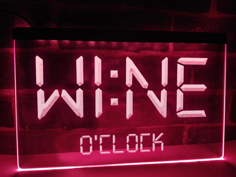 Image of Wine O'clock Illuminated Sign