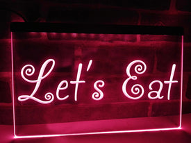 Let's Eat Illuminated Sign