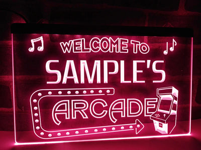 Welcome To My Arcade Personalized Illuminated Sign