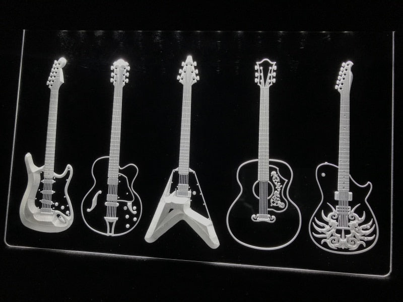 Guitar Line Up Illuminated Sign