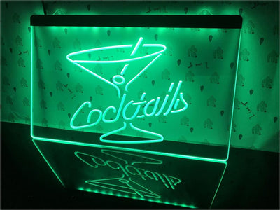 Cocktails Illuminated Sign