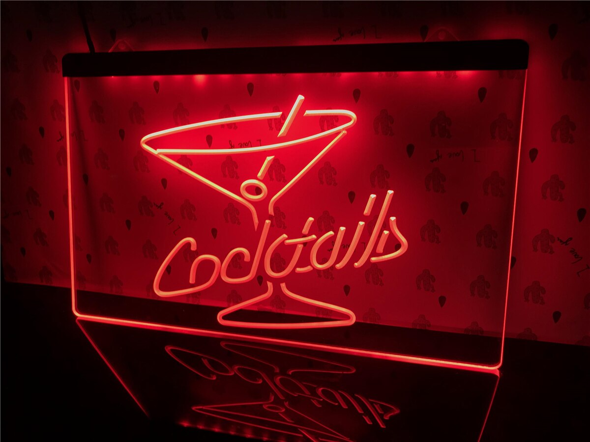 Cocktails Illuminated Sign
