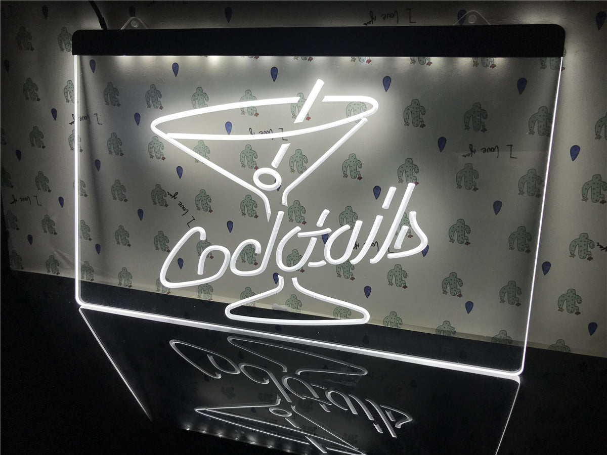 Cocktails Illuminated Sign