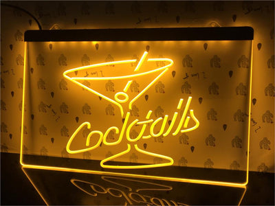 Cocktails Illuminated Sign