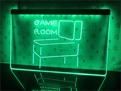 Game Room Pinball Illuminated Sign