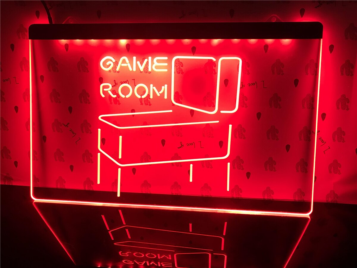 Game Room Pinball Illuminated Sign