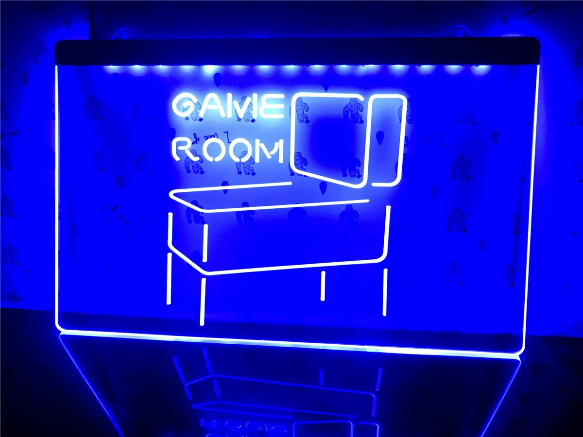 Game Room Pinball Illuminated Sign