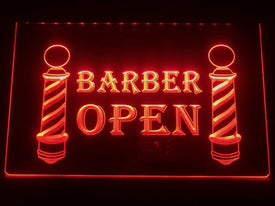 Barbershop Open Illuminated Sign