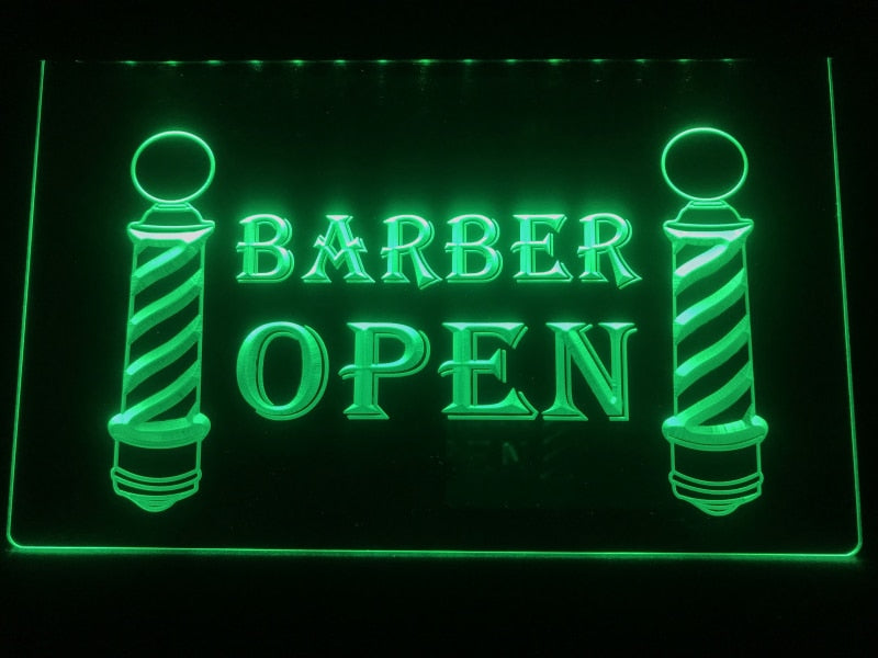 Barbershop Open Illuminated Sign