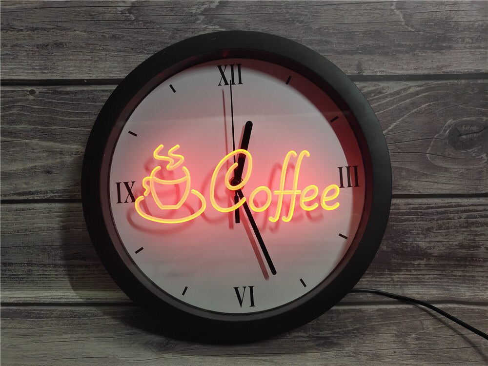 Coffee Shop Bluetooth Controlled Wall Clock