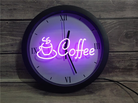 Image of Coffee Shop Bluetooth Controlled Wall Clock