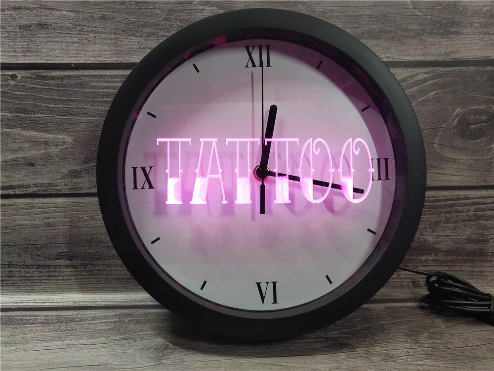 Tattoo Shop Bluetooth Controlled Wall Clock