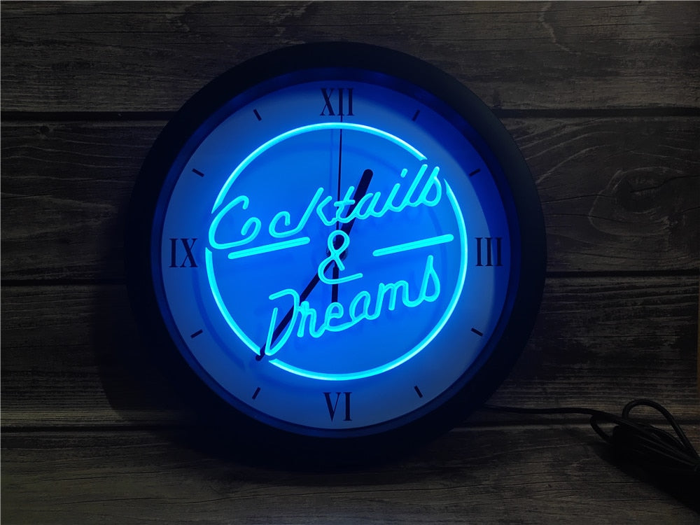 Cocktails & Dreams Bluetooth Controlled Wall Clock