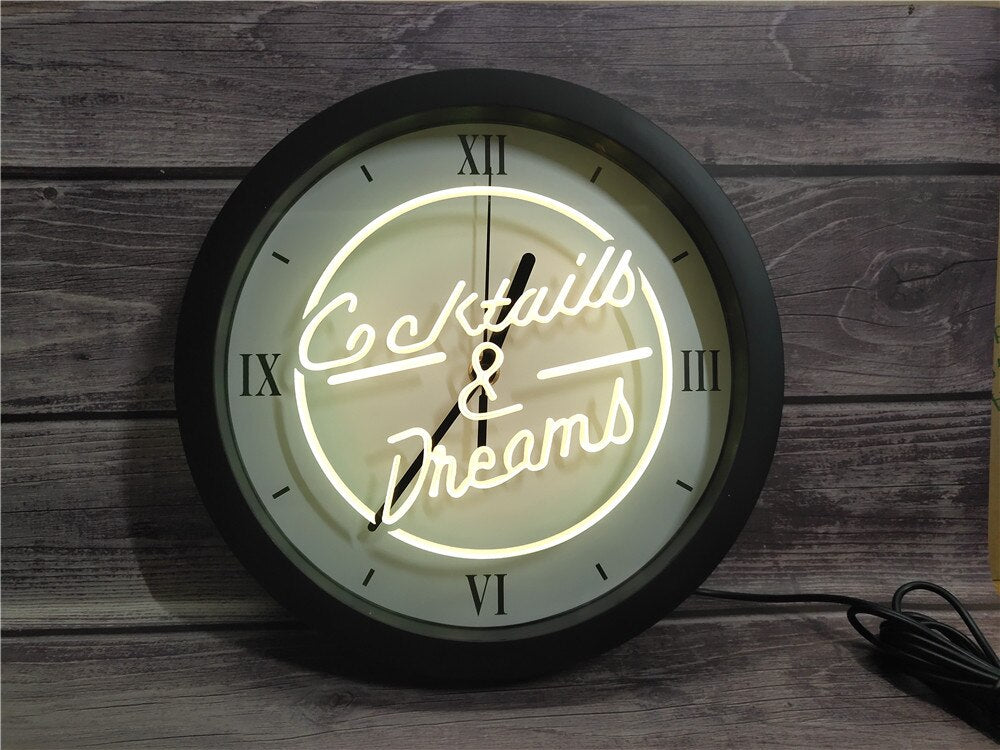 Cocktails & Dreams Bluetooth Controlled Wall Clock