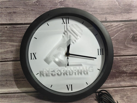 Image of Recording Microphone Bluetooth Controlled Wall Clock