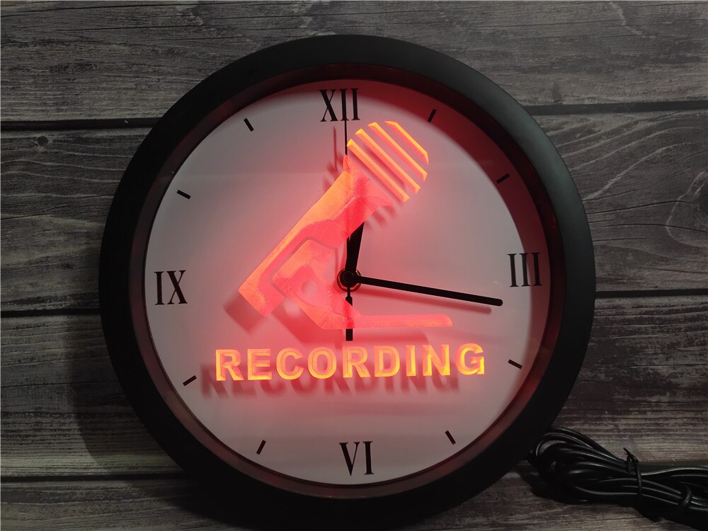 Recording Microphone Bluetooth Controlled Wall Clock
