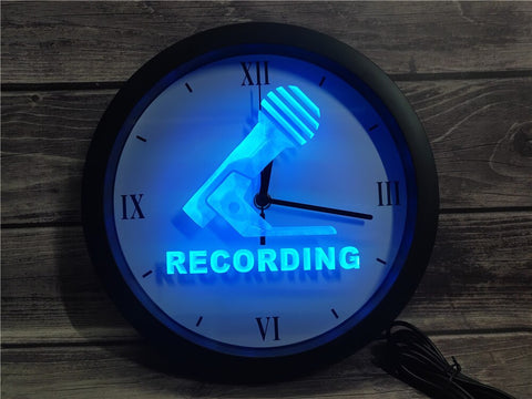 Image of Recording Microphone Bluetooth Controlled Wall Clock