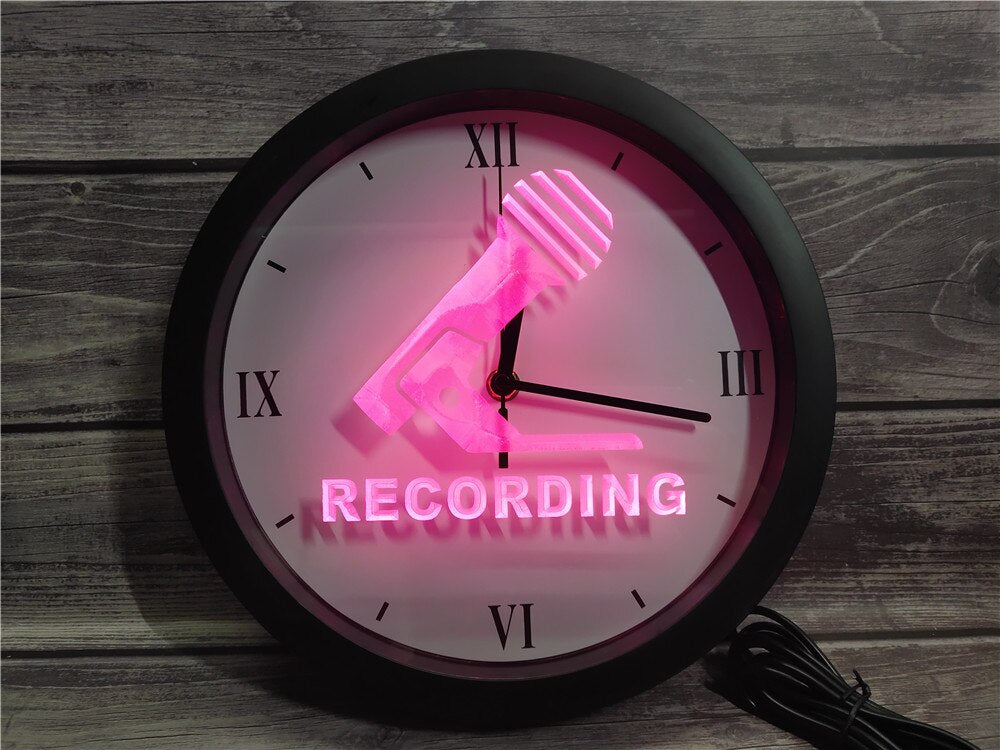 Recording Microphone Bluetooth Controlled Wall Clock