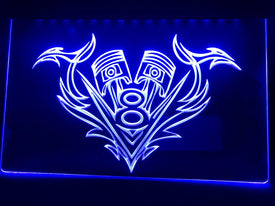 V8 Piston Illuminated Sign