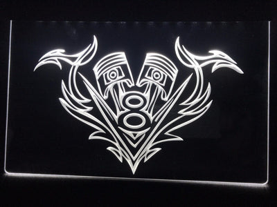V8 Piston Illuminated Sign