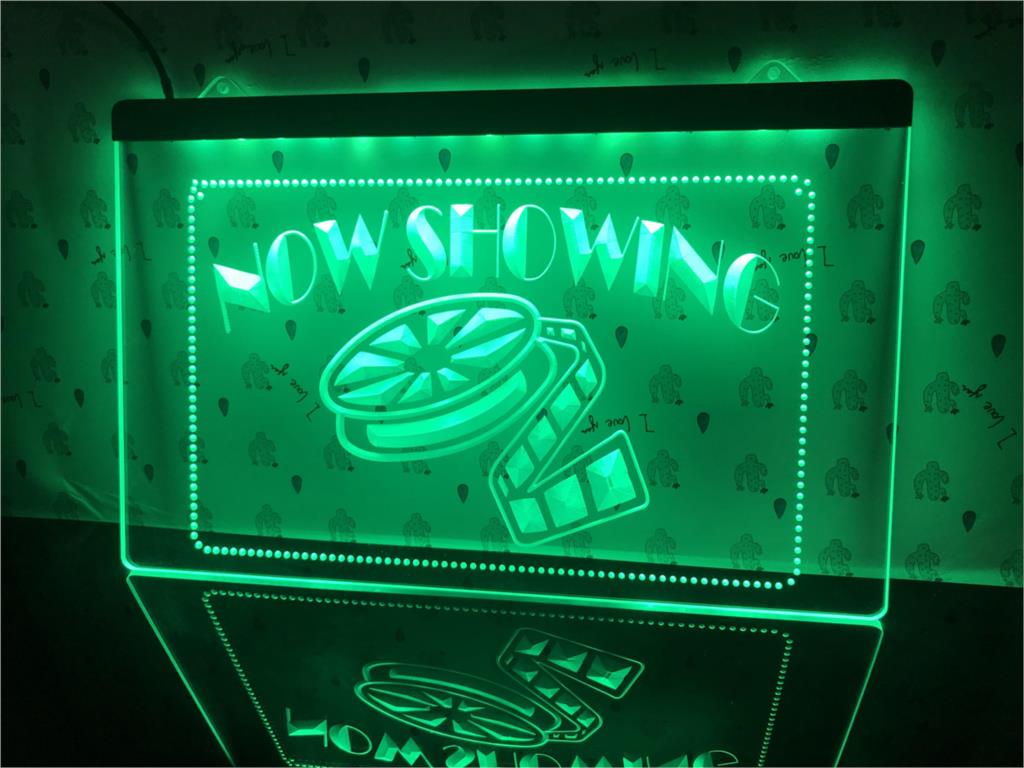 Now Showing Movie Illuminated Sign