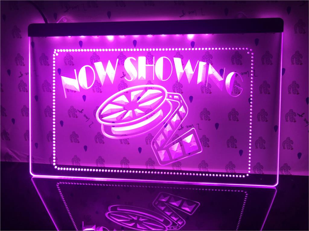 Now Showing Movie Illuminated Sign